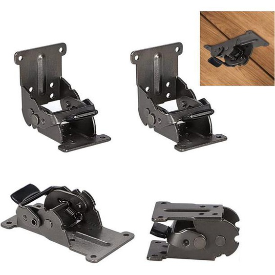 0-90-180 Degrés Charnière Pliante Autobloquante le Panneau Dextension de Table Rabattable Support Pliable Raccords Paquet de 4