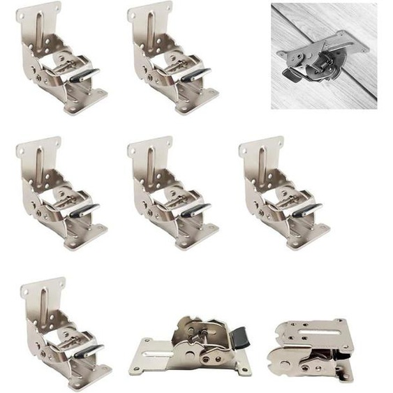 0-90-180 Degrés Charnière Pliante Autobloquante le Panneau Dextension de Table Rabattable Support Pliable Raccords Paquet de 8