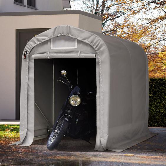1,6x2,4 m, Tente garage, Bâche PVC, gris, sans statique - (67834)
