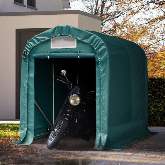 1,6x2,4 m, Tente garage, Bâche PVC, vert foncé, sans statique - (67833)
