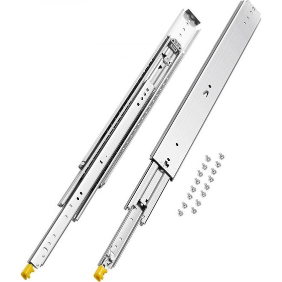 1 paire de glissières de tiroir Soft-Close 18-60 pouces - roulement à billes à extraction totale - glissières de tiroir de qualité supérieure