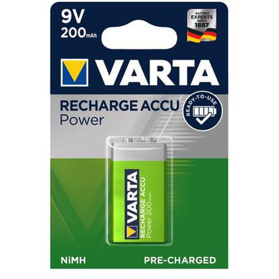 1 pile R22 rechargeable 9V / 200 mAh