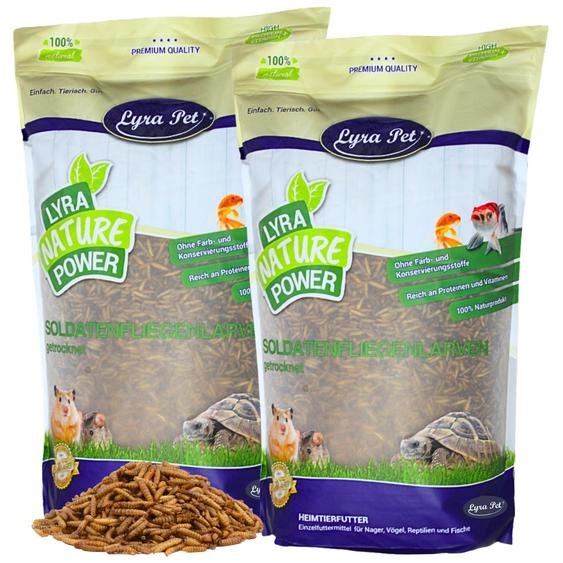 10 kg de larves de mouches soldats Lyra Pet®