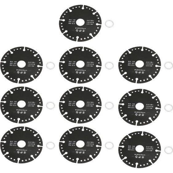 10 pièces Lame de scie pour meuleuse dangle, tranchants plats multifonctionnels à lémeri pour armature en acier inoxydable et en fonte