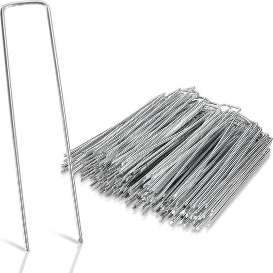 100 pièces Ø2.8mm Ancres de terre 150x25mm Ancres de fixation acier galvanisé Clous de terre Ancres de sol