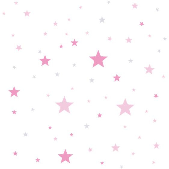 100 stickers étoiles roses