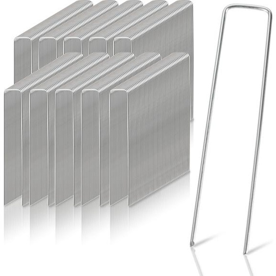 1000 pièces Ø2.8mm Ancres de terre 150x25mm Ancres de fixation acier galvanisé Clous de terre Ancres de sol
