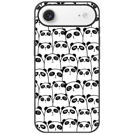 1001Coques - Coque renforcée compatible avec Apple iPhone 17 Air - Design reunion de pandas - TPU + dos métal sublimé antichoc