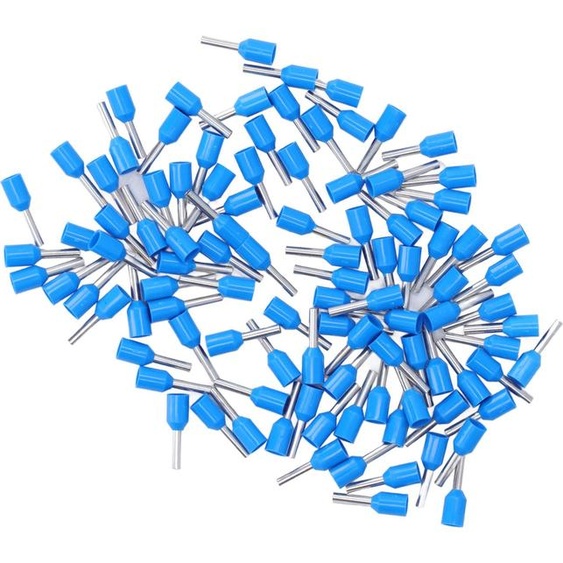 100pcs E1508 Pin Cord End Terminal Copper PVC Insulated Ferrule Crimp Terminals for Electronic Equipment