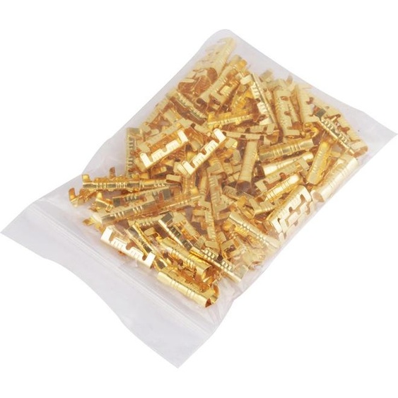 100Pcs Quick Connect Wiring Terminals Brass Crimp Terminals 0.5-1.5mm Square