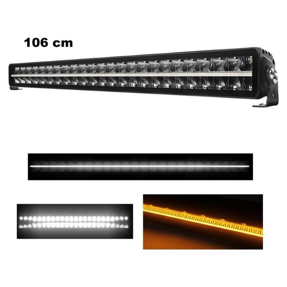 106 cm / 42 pouces Barre LED 12 V - 24 V / Bande LED au design piano Projecteur LED ultra-puissant Lumière blanche et orange Po