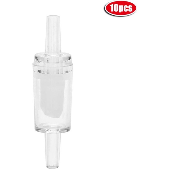 10pcs One -Way Non -Return -Check -Valve Aquarium Réservoir à poissons Pompe à oxygène blanche