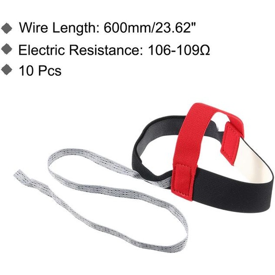 10Pcs Sangles de Talon Anti-Statiques ESD avec Bracelet Anti-Statique Rglable de Type pour la Mise  la Terre et Llimination de Llectricit Statique, Ceinture Rouge