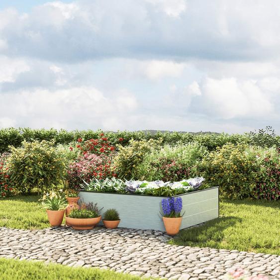 119 x 119  x 39 cm Carré potager surélevé, aluminium eloxé - (GFPV00503)