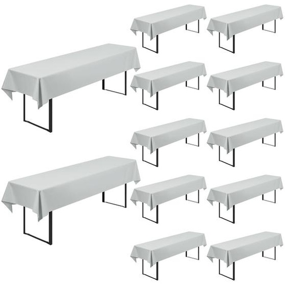 12 nappes universelles pour tables de bière, adaptées aux dimensions 50 cm et 70 cm