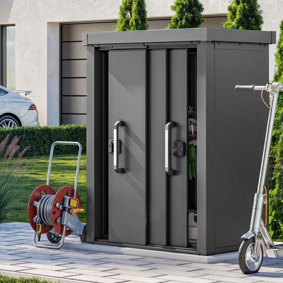 120 x 78 cm Armoire de jardin L, anthracite - (GFPV00921)