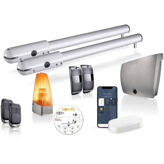 Somfy - 1241955 - Motorisation portail battant sgs Essential Connect - Pilotable à distance avec smartphone et assistants vocaux
