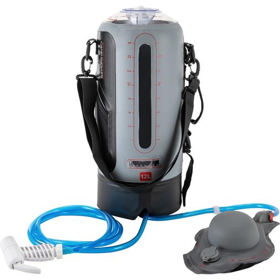 12L Douche de camping avec pompe Douche de jardin Douche dextérieur Douche à pression pour la randonnée, le plein air, lescalade