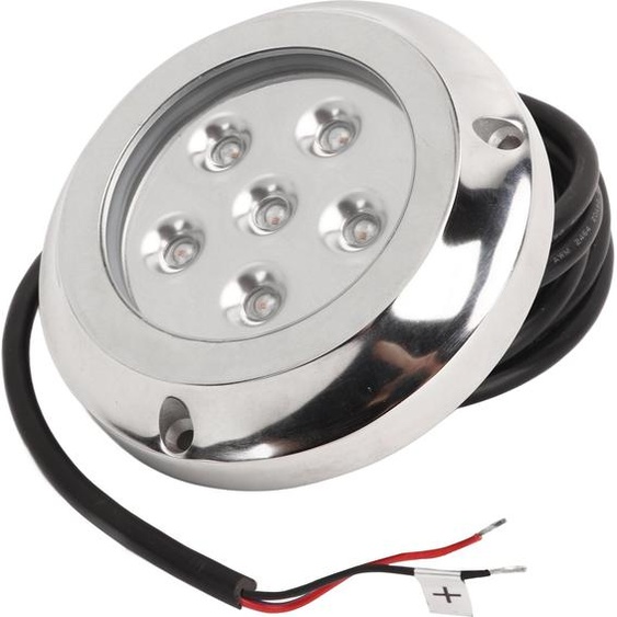 12V 24V Lampe sous-marine pour yacht 316 Acier inoxydable Angle déclairage 100° IP68 Etanche 6 LED Chips Eau de mer Dôme arrière Lampe de piscine