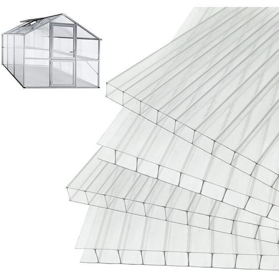 14 Plaque de polycarbonate creux 4 mm, Plaques alvéolaires en polycarbonate 10,25 m², Plaques à double paroi polycarbonate alvéolaire résistant aux