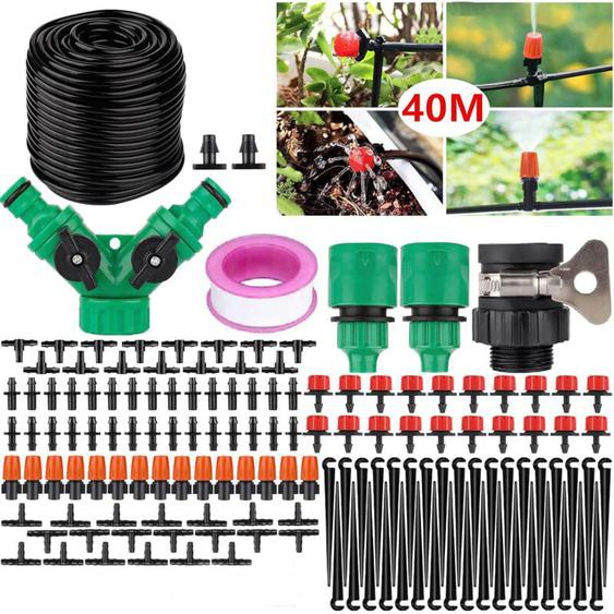 Coavas - 143 Pcs Kit Système Dirrigation diy jardinage 40M Goutte à Goutte Jardin Système dArrosage Pour Jardin, Pelouse, Paysage, Potager