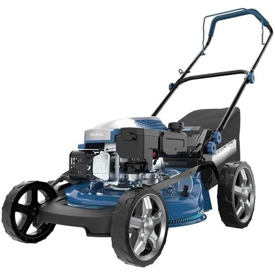 144 cm³. Tondeuse à essence Boîtier en acier de 46 cm. Système Z-Tech de réglage de la hauteur. 4 en 1 avec mulching. Roues arrière XL.