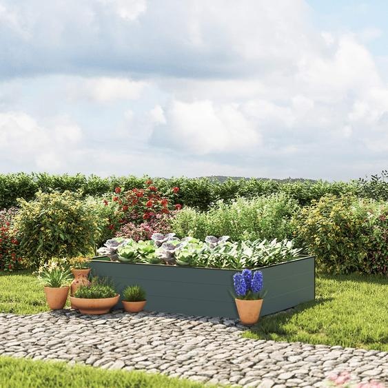 150 x 119 x 39 cm Carré potager surélevé, anthracite - (GFPV00513)