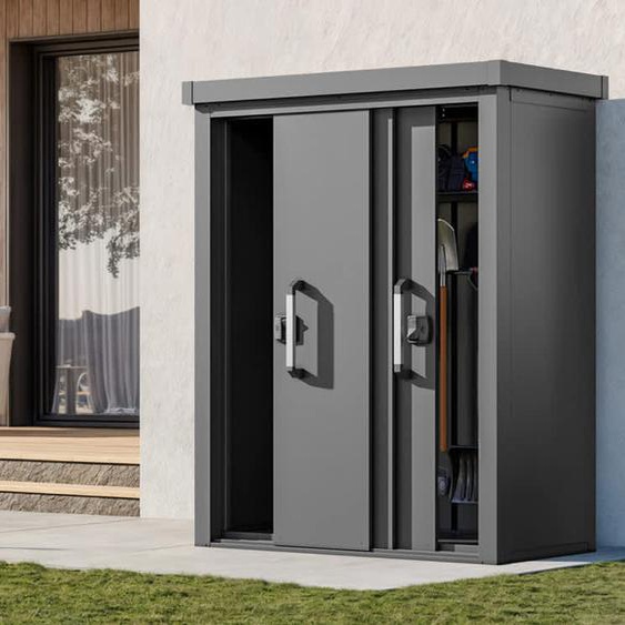 150 x 78 cm Armoire de jardin L, anthracite - (GFPV00924)