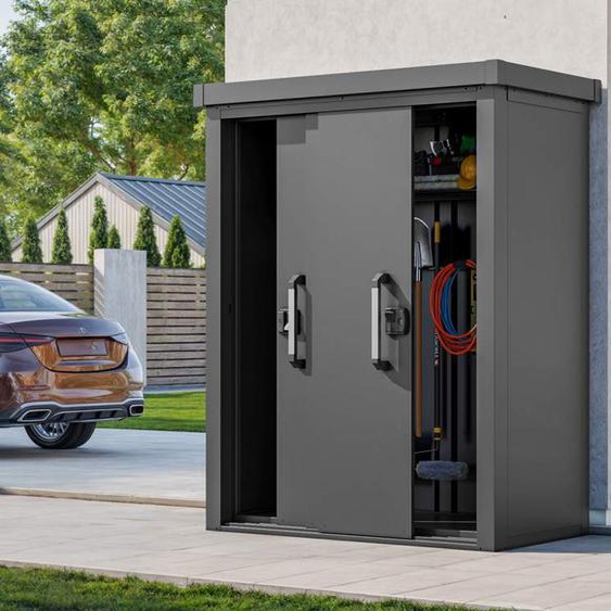 150 x 78 cm Armoire de jardin XL, anthracite - (GFPV00925)