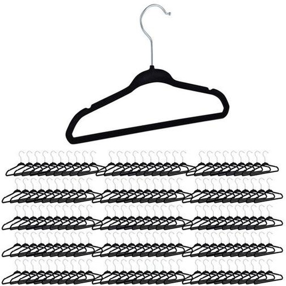 150x Cintres enfants, set velours, Cintres bébé décoratif chemises antidérapant crochet rotatif