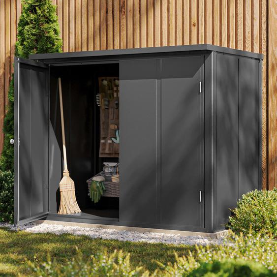 156 x 84 cm Armoire de jardin, anthracite - (GFPV00861)