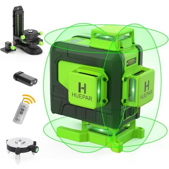 16 lignes 4D ligne croisée de niveau Laser ligne de faisceau vert avec batterie Li-ion pour carreaux de sol multifonction et télécommande 904DG