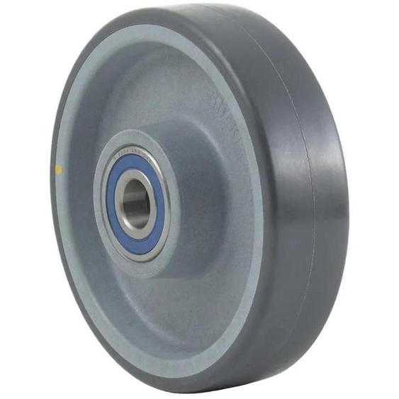 160mm wheel with grey electrically conductive thermoplastic polyurethane on nylo