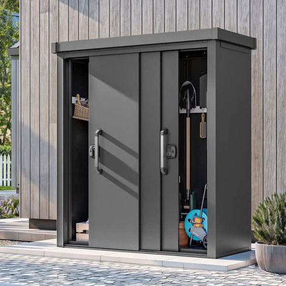 180 x 78 cm Armoire de jardin XL, anthracite - (GFPV00927)