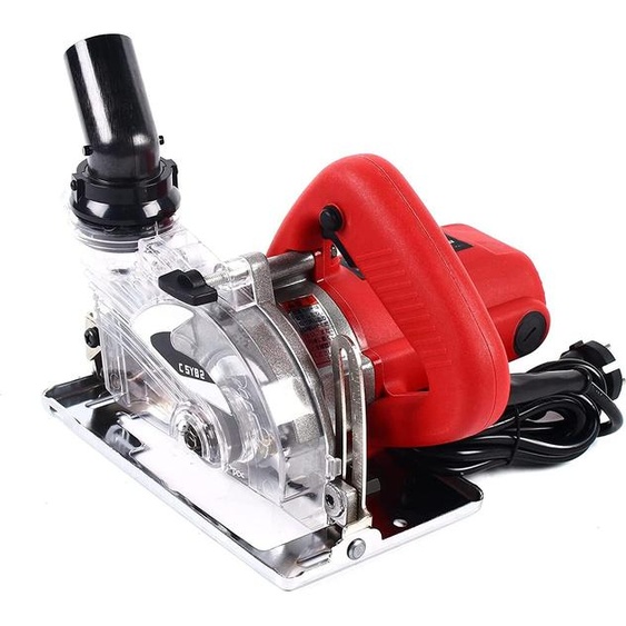 1800W 220V Fraiseuse de murs Fraiseuse à fentes Fraiseuse murale Scie circulaire Scie circulaire Marbre Pierre Tampon de polissage de la pierre Machine de découpe sans poussière 18000r/min Coupe-carreaux Bois Coupe-carreaux 220V Pour le bois DIY