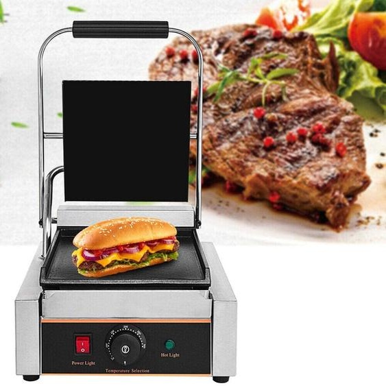 1800W Gril de table électrique Gril de contact 220V BBQ Indoor Grill double surface de gril lorsquil est ouvert comme gril de table BBQ aussi pour sandwich steak panini