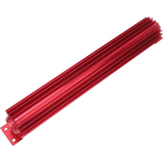 18in aluminium chargé boîte de vitesses refroidisseur dhuile refroidissement rapide anodisé ajustement universel pour voiture rouge