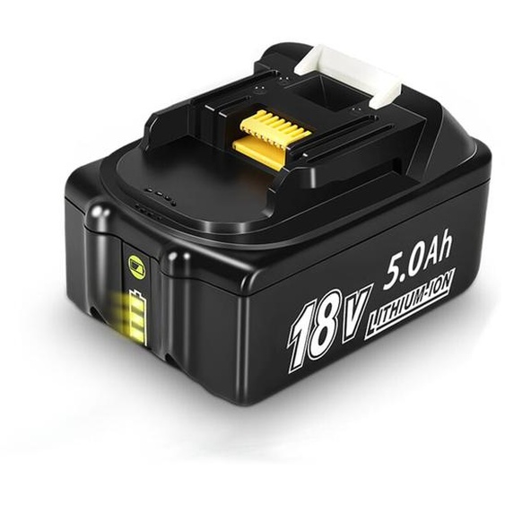 18V 5.0Ah Li-ION Batterie de Remplacement pour Makita 18V BL1860 BL1850 BL1840 BL1830 BL1820 BL1815 BL1820B BL1815B avec indicateur led - Bsioff