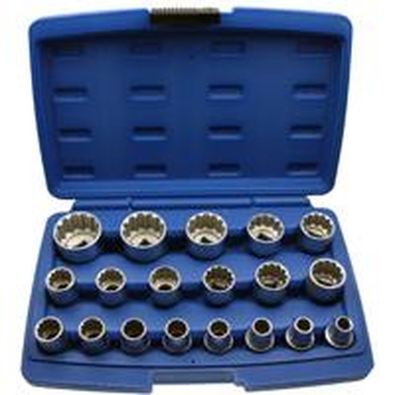 19 x Multi Douilles Noix DOUILLE QUELCONQUE TORX 1/2 Mâle