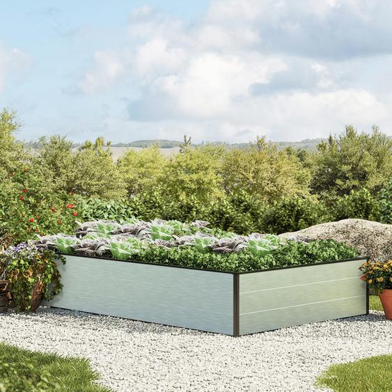 195 x 119  x 39 cm Carré potager surélevé, aluminium eloxé - (GFPV00527)