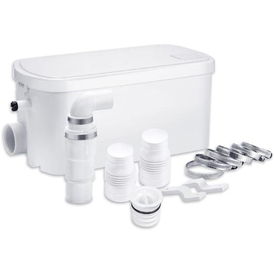 1tool - Pompe Sanitaire 250W Pompe de douche compacte 100L/min pour douches, éviers 2 entrées avec filtre à charbon