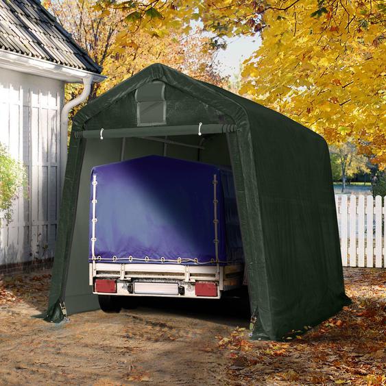2,4x3,6 m, Tente garage, Bâche PE, vert foncé - (8045)
