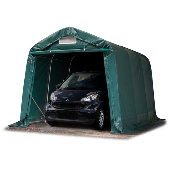 2,4x3,6 m, Tente garage, Bâche PVC, vert foncé, sans statique - (67835)