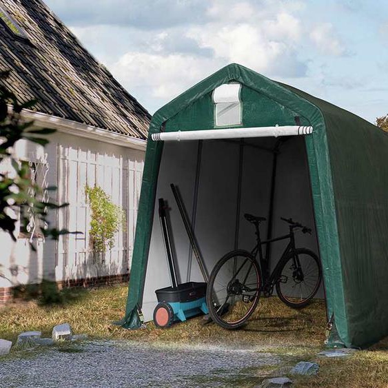 2,4x3,6 m, Tente garage, PE 450, H. 2 m, vert foncé - (7821)
