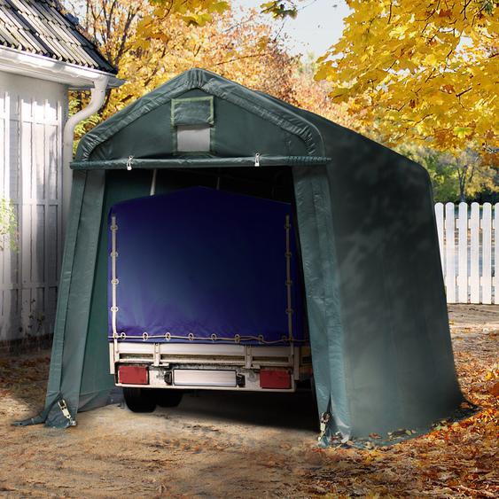 2,4x3,6 m, Tente garage, PVC 500, H. 1,95 m, vert foncé - (8006)