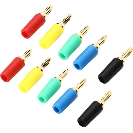2.5mm Banana Plugs Brass Gold Plated Soldering Banana Connector Assortment for Speaker Wire (Assortiment de connecteurs banane en laiton plaqué or pour câbles denceintes)