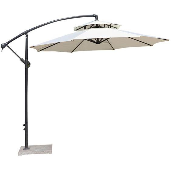 Kkmoon - 2,7 m à double haut parapluie de la parapluie du soleil Tissu de remplacement de la cour de jardin en plein air (seulement la canopée)