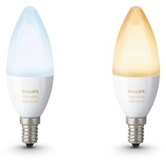 2 ampoules flamme E14 Hue White Ambiance
