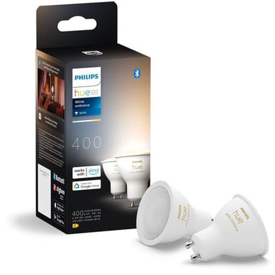 2 ampoules GU10 HUE WHITE AMBIANCE, 5.5W