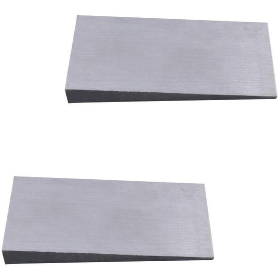 2 cales en acier inoxydable, dimensions 100 x 50 mm, résistantes à la corrosion